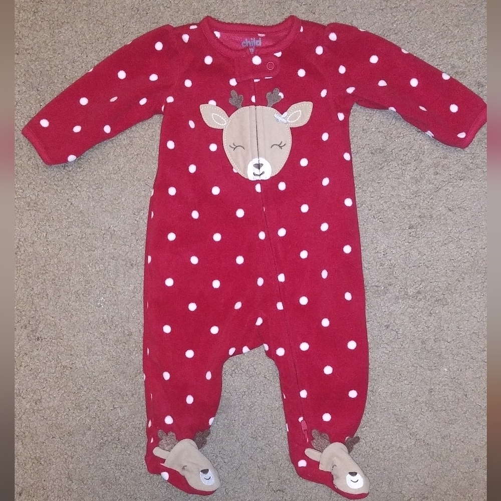 Carter's Jumpsuit Pijama Zip Baby Size 0-3 Months - Picture 1 of 5